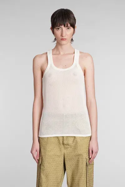 Laneus Open-knit Tank Top In Neutrals