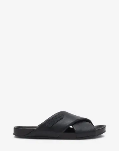 Lanvin Tinkle Leather Sandals In Black