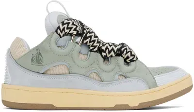 Lanvin Curb Sneaker In Pale Blue,multicolor