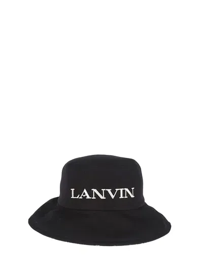 Lanvin Bucket Hat Reversible In Black