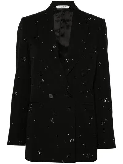 Lanvin Crystal-embellished Blazer In Black