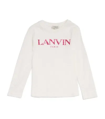 Lanvin Enfant Kids' Logo-print Organic Cotton Tee In White