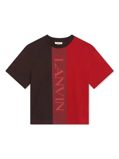 Lanvin Enfant Kids' T-shirt Mit Rundhalsausschnitt In Schwarz