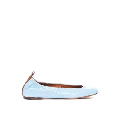 Lanvin Womens Pale Blue Ballerina Leather Ballet Flats