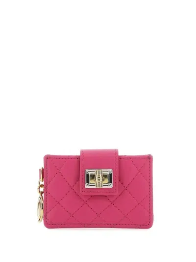 Lanvin Leather Card Holder In Pink