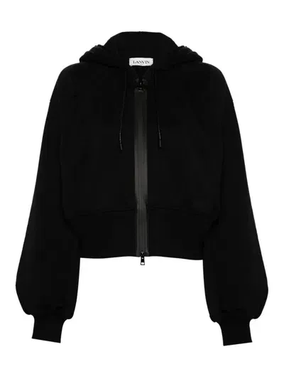 Lanvin Zip Hoodie In Black