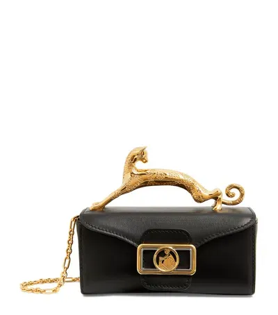 Lanvin Leather Micro Pencil Cat Bag In Black