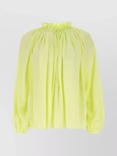 Lanvin Silk Bloshirt In Yellow