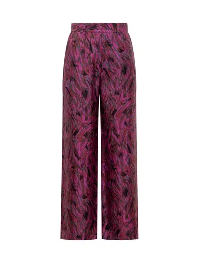 Lanvin Printed Wide Leg Pants In Multi