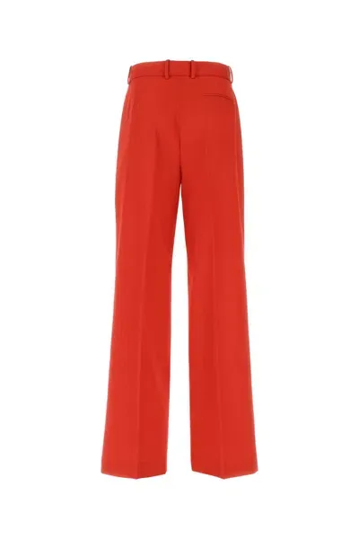 Lanvin Red Wool Wide-leg Pant