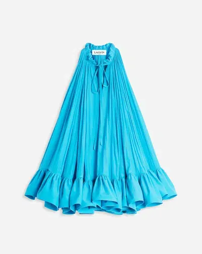 Lanvin Robe Courte À Volants Pour Femme In Blue