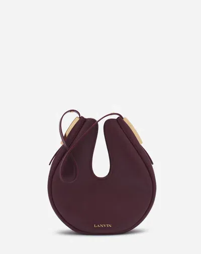 Lanvin Sac Hobo Cymbal En Cuir Pour Femme In Burgundy