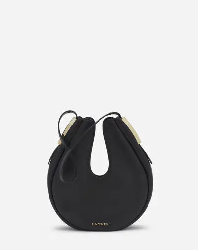 Lanvin Sac Hobo Cymbal En Cuir Pour Femme In Noir