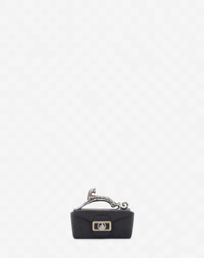 Lanvin Sac Pencil Cat Micro En Suede Pour Femme In Black