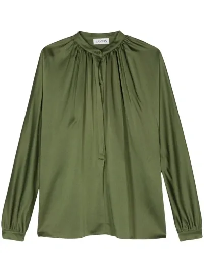 Lanvin Flared Blouse In Green