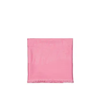 Lanvin Silk And Wool Scarf In Pink