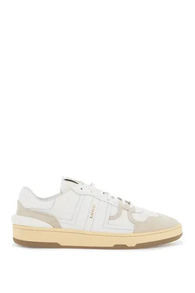 Lanvin Sneakers Clay In Mesh E Pelle In White