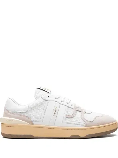 Lanvin Clay Leather Sneakers In Weiss