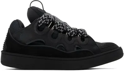 Lanvin Ssense Exclusive Black Curb Sneakers