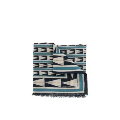 Lanvin Wool Scarf In Blue