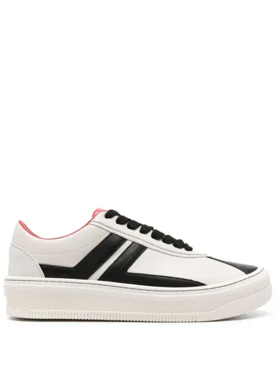 Lanvin X Future Cash Colour-block Sneakers In B013 Off White/black