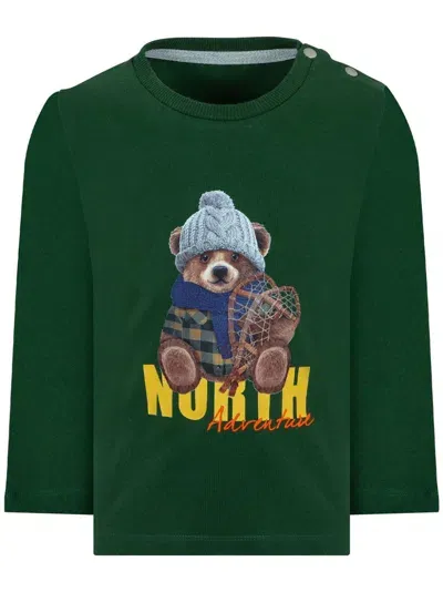 Lapin House Kids' Graphic Print Sweatshirt In Green