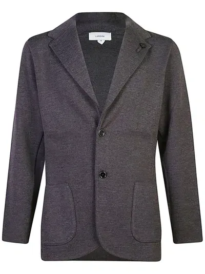 Lardini Appliqué Single-breasted Blazer In Grey