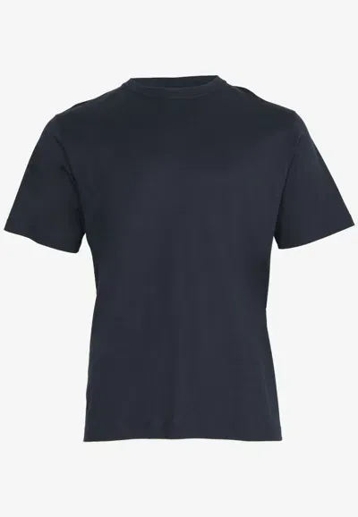 Lardini Basic Crewneck T-shirt In Navy