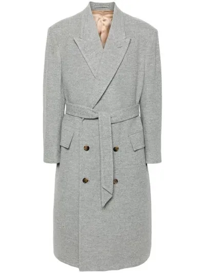 Lardini Belted Coat In Grey