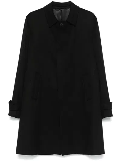 Lardini Black Wool Coat