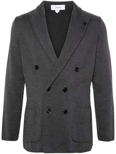 Lardini Virgin Wool Blazer In Grey