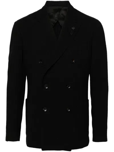 Lardini Brooch-detail Blazer In Black