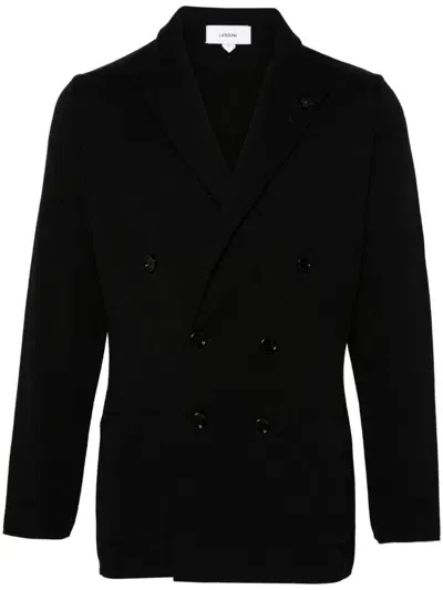 Lardini Brooch-detail Cardigan In Black