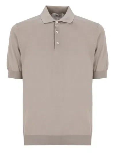 Lardini Cotton Polo Shirt In Grey