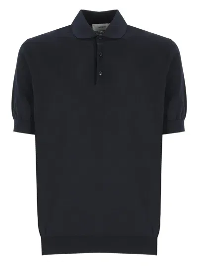 Lardini Cotton Polo Shirt In Blue