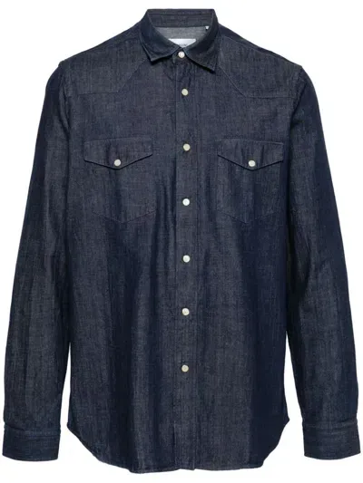 Lardini Cotton Shirt In Blue