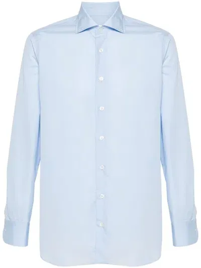 Lardini Cotton Shirt In Blue