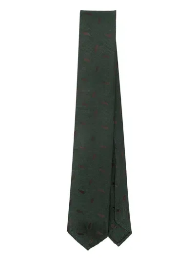 Lardini Jacquard Tie In Green