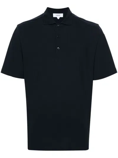 Lardini Polo Shirt With Logo In Blue