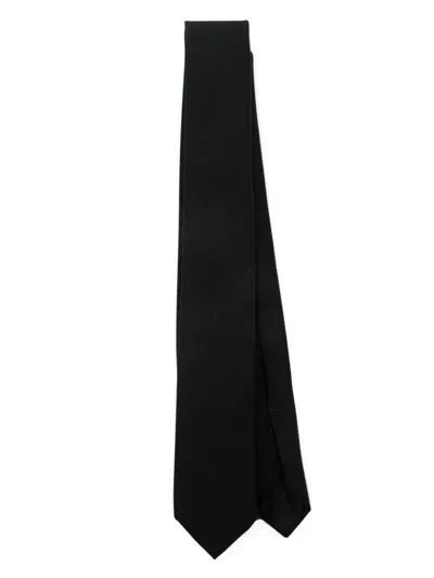 Lardini Patterned-jacquard Tie In Schwarz