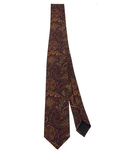 Lardini Printed Tie In Brown