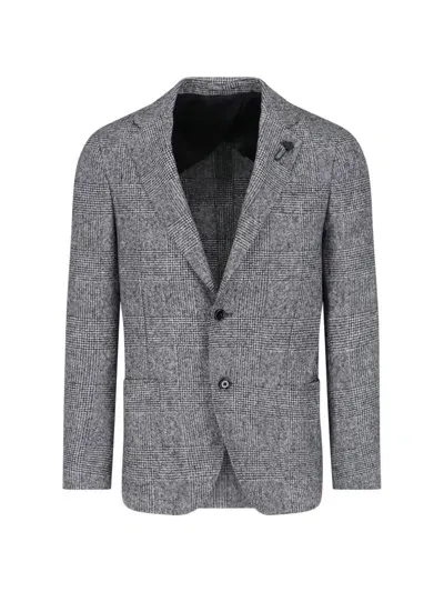 Lardini Single-breasted Blazer In Black  