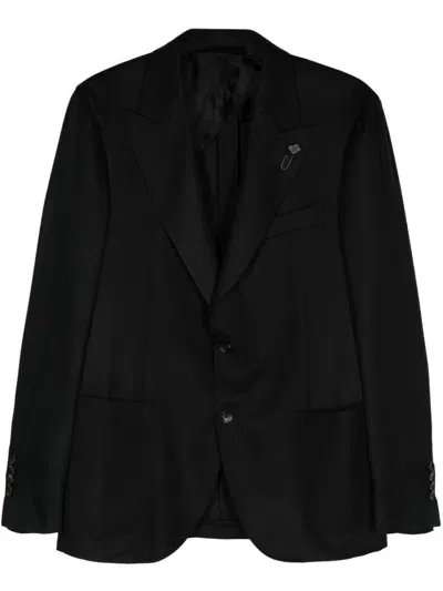 Lardini Single-breasted Blazer In Black