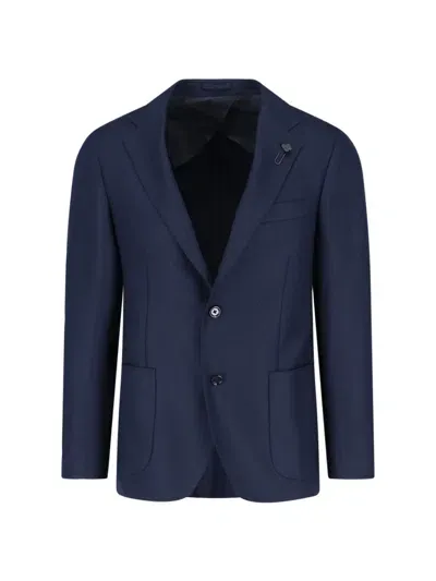 Lardini Single-breasted Blazer In Blue