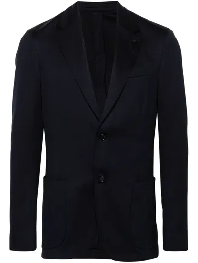 Lardini Single-breasted Blazer In Blue