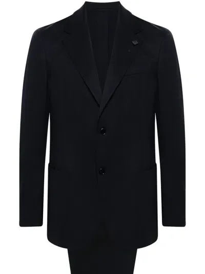 Lardini Single-breasted Suit In Blue