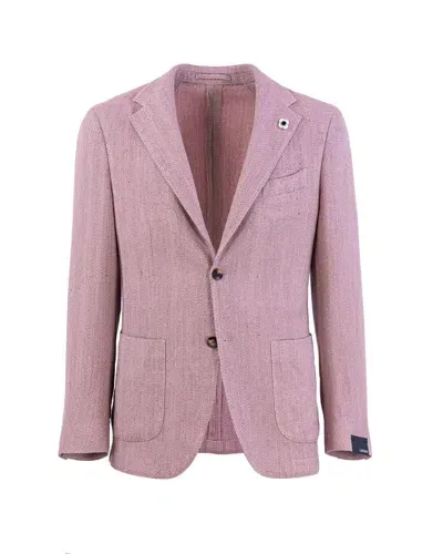 Lardini Single Breasted Tailored Blazer In Pink