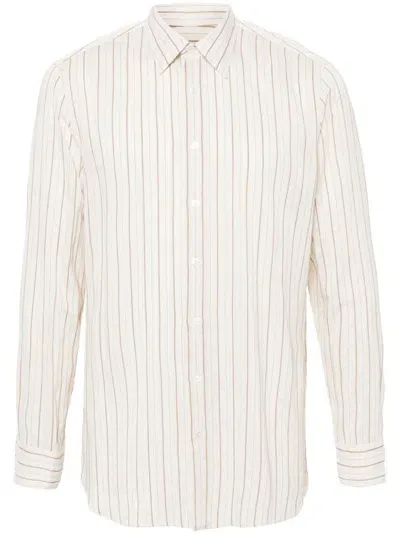 Lardini Striped Shirt In Neutrals