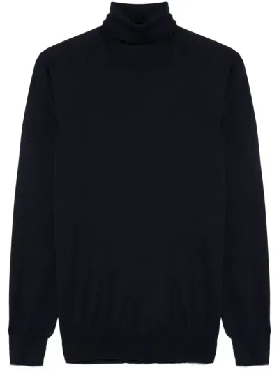 Lardini Turtleneck Sweater In Blue