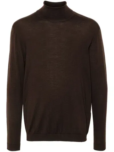 Lardini Turtleneck Sweater In Brown